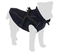 Mantello Flamingo Dexter Per Cani Blu Scuro Nero Riflettente In Fleece