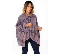 Mantello Giacca Poncho Scialle Jacquard Alamari Morbido Pile Calda Confortevole