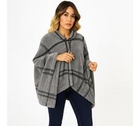 Mantello Giacca Poncho Scialle Jacquard Alamari Morbido Pile Calda Confortevole