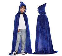 Mantello Halloween Bambino con Cappuccio Lungo Capo Costume Costume Medievale Strega Bambina Mantello da Vampiro per Bambino di Travestimento Cosplay Feste in Famiglia Carnevale Masquerade Vestiti