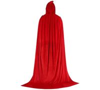 Mantello Halloween Con Cappuccio Mantello Velluto Per Cosplay Di Halloween | Cappa Con Cappuccio Da Vampiro Per Cosplay Per Natale, Compleanno, Travestimenti, Giochi Di Ruolo, Eve