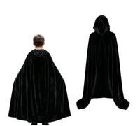 Mantello Halloween, Costume Halloween per Adulto e Bambini, Mantello con Cappuccio per Vampiro, Strega, Batman, Mietitore, Diavolo e Vestito, Travestimento Halloween e Carnevale