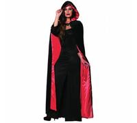 Mantello In Velluto E Seta Da Strega Mago Halloween Gotico Cosplay 3035X