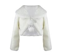 Mantello invernale antivento per bambini e bambine, mantello invernale per bambini (bianco, 4-6 anni)