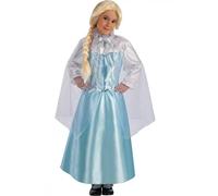 Mantello Luccicante Principessa Elsa Neve Ghiaccio Halloween Carnevale bimba