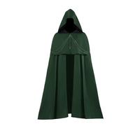 Mantello medievale burkhard caftano con cappuccio cappotto mago costume abbigliamento LARP vichingo halloween robe rinascimentale tunica vintage clubwear festa a tema camicia, O verde, XXXL