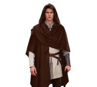 Mantello medievale con cappuccio Dark Cape Knight Costume