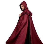 Mantello medievale, cosplay, gotico, retrò, per Halloween, con cappuccio | Costume compatto, mantello da uomo amatoriale, per la storia, eventi tematici, spettacoli sul palco, e fotografia