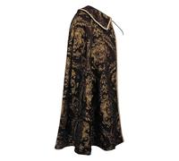 Mantello medievale, costume nobile a mezza schiena con broccato | Mantello dell'epoca rinascimentale per giochi di ruolo, cosplay, festival, rappresentazioni teatrali