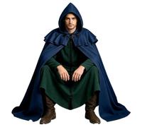 Mantello medievale da uomo, stile retrò, gotico, con cappuccio | Mantello medievale rinascimentale per spettacoli teatrali, eventi a tema, fotografia, amici della storia