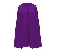 Mantello nero con cappuccio per costume vampiro uomo, mantello medievale donna per Halloween, mantello reversibile nero rosso verde viola blu per costume da strega 140 cm, Mantello Satin Viola, M