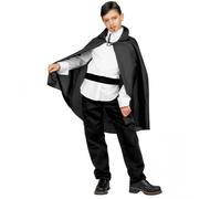 Mantello Nero per Bambino Unisex, Lunghezza 90 cm