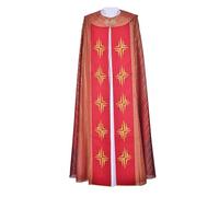 Mantello nero stampato mantello sacerdote religioso abito scialle Stage Performance Abbigliamento gotico medievale rinascimentale accessori costume