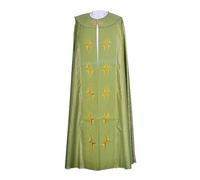 Mantello nero stampato mantello sacerdote religioso abito scialle Stage Performance Abbigliamento gotico medievale rinascimentale accessori costume