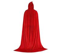 Mantello nero unisex in velluto tinta unita strega principe mago mantello varie taglie per Halloween Dress up Party Costume accessorio