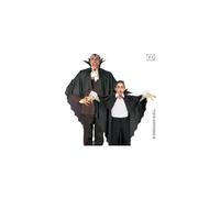Mantello Nero Vampiro Collare Halloween Party 100 Cm