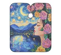 Mantello per capelli con chiusura a scatto regolabile, elegante mantella per parrucchiere capa para cortar Cabello 165,1 x 139,7 cm