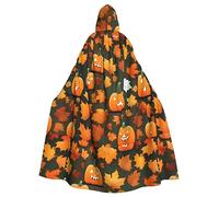 Mantello per carnevale gotico con stampa di zucca, per feste in maschera e eventi cosplay