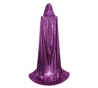 Mantello per costume da di Halloween, mantello unisex con cappuccio a lunghezza, mantello con cappuccio da donna, mantello a corpo intero per feste di Halloween e Natale