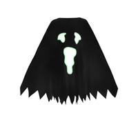 Mantello per costume Halloween Mantello pullover con grafica frontale, Strato morbido e leggero per la fase cosplay Dress-up Mantello per costume con cappuccio Mantello pullover Stampa frontale Up