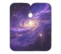 Mantello per tintura per capelli viola oro misterioso con chiusura a scatto regolabile, mantelle impermeabili per adulti capa para cortar Cabello 165,1 x 139,7 cm