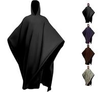 Mantello ponderato con cappuccio unisex, coperta oversize con cappuccio, stile arcano, per uomini e donne, comoda coperta indossabile, poncho regalo, Nero , Taglia unica
