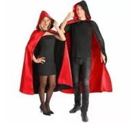 MANTELLO REVERSIBILE C/CAPPUCCIO ROSSO/NERO AD. RASO -260-