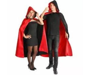 MANTELLO REVERSIBILE C/CAPPUCCIO ROSSO/NERO AD. RASO -260-