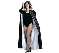 MANTELLO REVERSIBILE CON CAPPUCCIO CARNEVALE HALLOWEEN