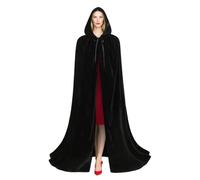 Mantello rinascimentale - Mantello medievale da 59 pollici con cappuccio | Cloak da mago, costume da vampiro e | Costume cosplay per Halloween, festival, teatro, palcoscenici all'aperto, giochi