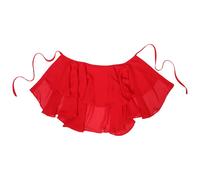 Mantello Rosso Senza Maniche Colletto Staccabile Sciarpa Al Collo Per Donna