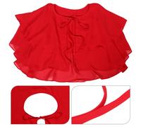 Mantello Rosso Senza Maniche Mantellina Rossa Sciarpa Per Donna Al Collo