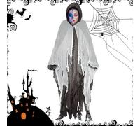Mantello spaventoso per cosplay per adulti | Costume da mantello medievale spaventoso con cappuccio per Halloween | Decorazione della casa incantata per atmosfera horror per mascherate, spettacolo