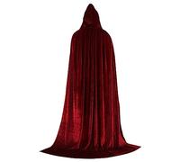 Mantello unisex in velluto tinta unita per adulti, strega mago, principe mantello da uomo, costume da Halloween per giochi di ruolo, abbigliamento per festival, cosplay, abbigliamento a tema medievale