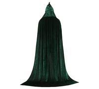 Mantello unisex in velluto tinta unita per adulti, strega mago, principe mantello da uomo, costume da Halloween per giochi di ruolo, abbigliamento per festival, cosplay, abbigliamento a tema medievale