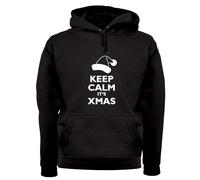 Mantenere Calm It's Natale - Adulti Felpa con Cappuccio/Maglione - Babbo Segreto