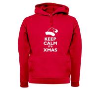 Mantenere Calm It's Natale - Adulti Felpa con Cappuccio/Maglione - Babbo Segreto
