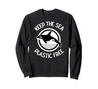 Mantenere Il Mare Senza plastica Orca Killer Orca Ambientale Felpa
