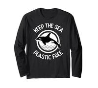 Mantenere Il Mare Senza plastica Orca Killer Orca Ambientale Maglia a Manica