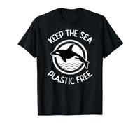 Mantenere Il Mare Senza plastica Orca Killer Orca Ambientale Maglietta