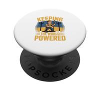 Mantenere il mondo alimentato Lineman Art PopSockets PopGrip Adesivo
