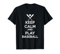 Mantenere la calma e giocare a Baseball T Shirt Maglietta