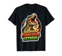 Mantenere la chetosi feroce T Rex Keto Humor Maglietta
