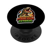 Mantenere la chetosi feroce T Rex Keto Humor PopSockets PopGrip Adesivo