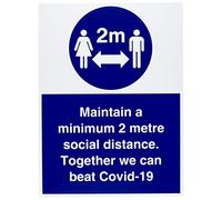 Mantenere una distanza sociale minima di 2 metri. Insieme possiamo battere Covid-19