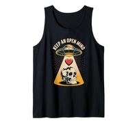 Mantenere una mente aperta UFO Skull Love Beam Canotta