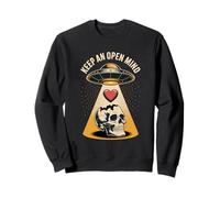 Mantenere una mente aperta UFO Skull Love Beam Felpa