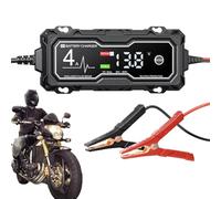 Mantenitore caricabatteria per auto intelligente, Mantenitore caricabatteria automatico - Accessori moto con display LED,Caricabatterie galleggiante e desolfatore per moto, caricabatterie di mantenime