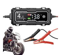 Mantenitore di batteria, mantenitore di carica batteria per auto intelligente | moto con display LED,Caricabatterie di mantenimento per batterie per auto, caricabatterie galleggiante e desolfatore per
