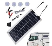 Mantenitore Di Caricabatteria Solare per Automobile,Mantenitore Della Batteria Solare | Caricatore Solare Impermeabile Da 100W | Caricatore Lento del Pannello Solare, Uscita, per Auto 12V-24V, Marino
